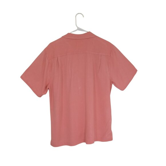 Tommy Bahama Mens Coral Silk Blend Short Sleeve Button-Up Shirt M - Picture 4 of 7